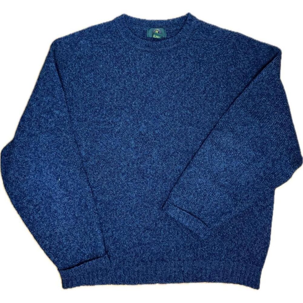 Vintage Club Room Blue 100% Wool Sweater Men's Size Large